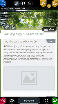 Ang isang ganap na functional na app upang gumawa ng mga website sa mga Android tablet at telepono